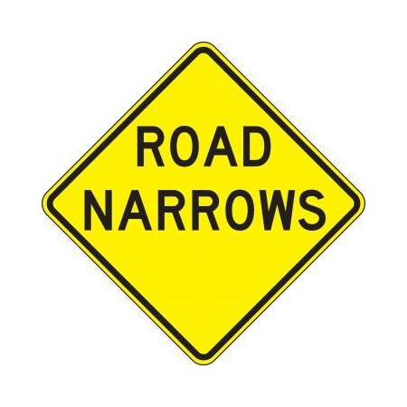 LANE GUIDANCE SIGN ROAD NARROWS 24 In  X FRW434HP